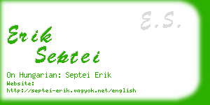 erik septei business card